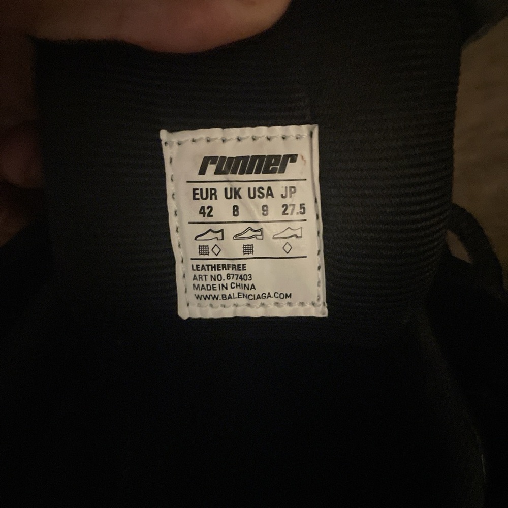 Balenciaga Black Leather-Free Sneakers